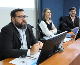 Apresentação dos resultados do Grupo de Trabalho sobre o Restaurante Universitário, com DAF, DPO e RU. 25/11/2025. Foto: Beto Monteiro/Ascom UnB